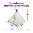 thumbnail image 3 of SmartyKat Kitty Camp Crinkle Cat Tent Hideaway with Detachable Dangling Feather Cat Toy, 3 of 9