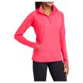 thumbnail image 4 of Womens Sport Wick Stretch 1/2 Zip Polyester/Spandex Pullover Hot Coral M, 4 of 7