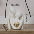 thumbnail image 2 of Mini Hugging Couple Statue Ceramic Lover Figurine Home Decor is a Romantic Gift for Her on Wedding Anniversary and Valentines, TV Stand Decoration Knick Knacks for Shelves (White), 2 of 4