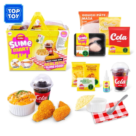 Slime Mart Shopping Basket DIY by ZURU - Play Food Themed DIY Slime Kit for Kids Ages 6