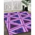 thumbnail image 3 of Ahgly Company Machine Washable Indoor Rectangle Transitional Heliotrope Purple Area Rugs, 3' x 5', 3 of 7