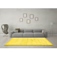 thumbnail image 3 of Ahgly Company Indoor Round Solid Yellow Modern Area Rugs, 8' Round, 3 of 4