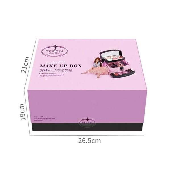 Estuche De Maquillaje De Princesa Pequeña, Juego De Cosméticos Para Niños Y Bebés, Juego De Maquillaje Para Niñas, Juguete Para Fiesta De Cumpleaños, Puesta En Escena Speravity FN003145-00