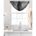 thumbnail image 4 of Waterfall Valances for Windows, Gray Kitchen Sheer Valance Curtains, Retro Oil Painting Modern Abstract Art Aesthetics Rod Pocket Elegant Swag Valances for Living Room Bedroom, 47.2"x38.5", 1 Panel, 4 of 8
