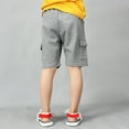 thumbnail image 5 of Hiijoy Big Boys Cargo Shorts Solid Color Casual Active Shorts for Children, Sizes 7-8Y, 5 of 6