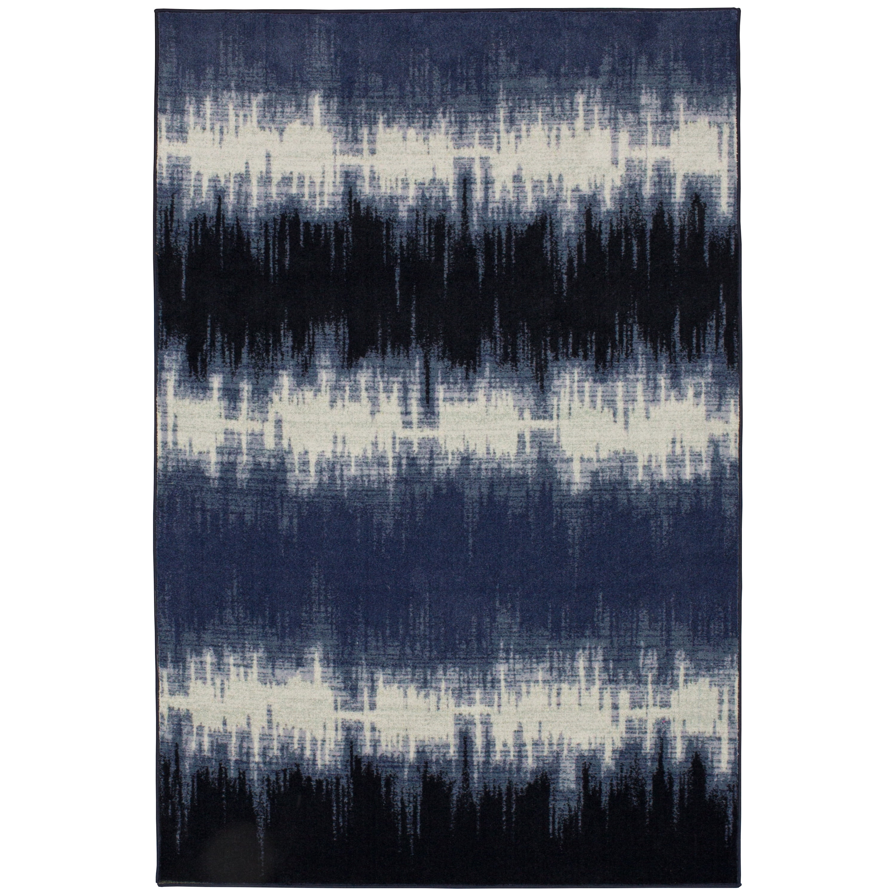 Mohawk Home Prismatic Echo Navy Contemporary Striped Precision Printed