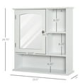thumbnail image 3 of kleankin Wall Mounted Bathroom Mirror Cabinet with Door Adjustable Shelf, 3 of 10