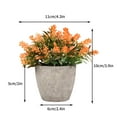 Ovzne Mini Potted Artificial Plants Plastic Fake Green Plant for Home