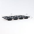 thumbnail image 2 of Unique Bargains Nonstick Cupcake Pan with 6 Cups Black 13.2*13.2*1.1in, 2 of 6