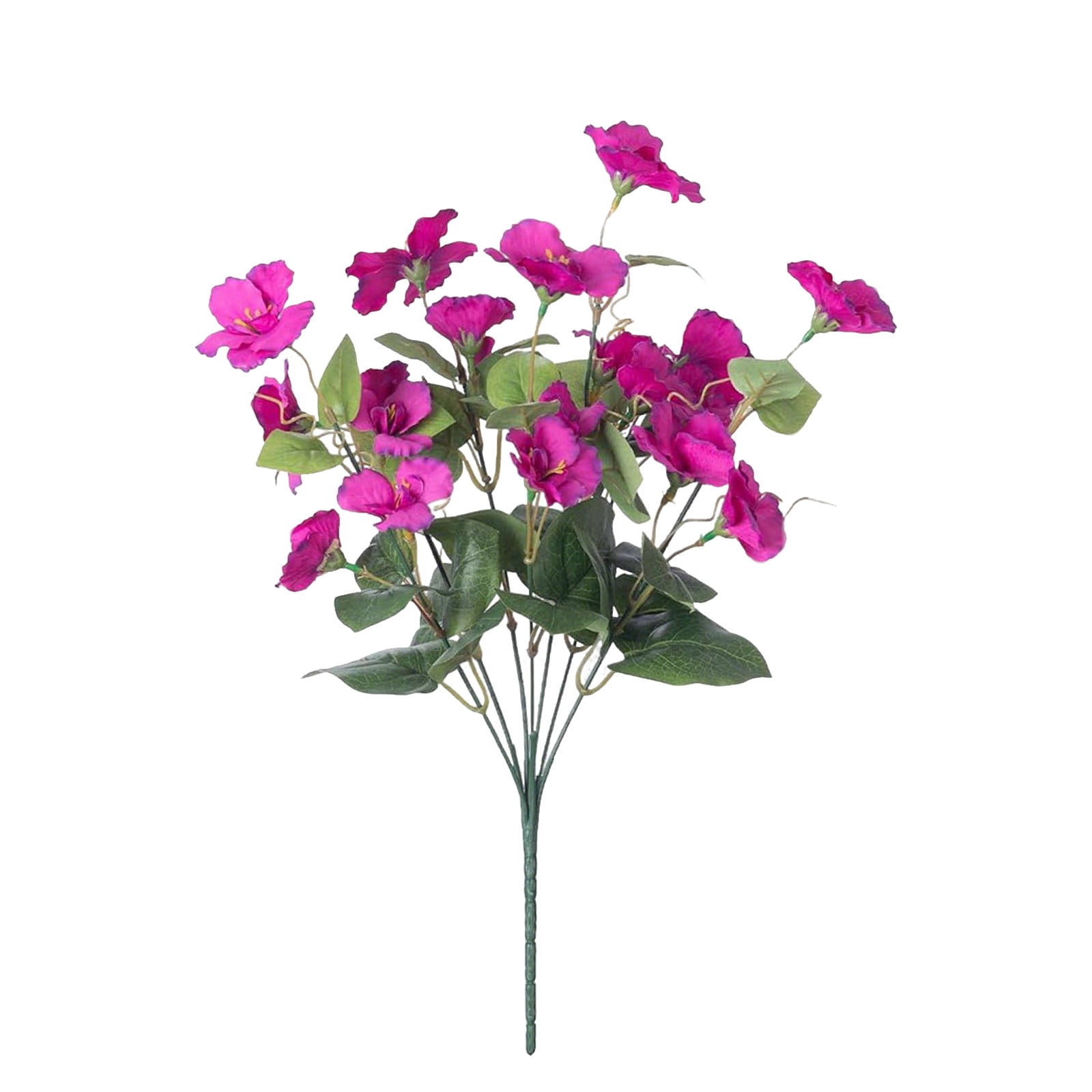 KUMHONW Artificial Flowers for Outdoors Fake Hanging Decoration,7Pcs hibiscus flowers Spring Decor,Realistic Plants,UV & Fading Resistant Silk Flower for Porch Patio Balcony Planter Yard