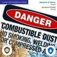 thumbnail image 4 of Danger Combustible Dust No Smoking, Welding Or Compressed Air Sign, OSHA Danger Sign, 24x36 Corrugated Plastic, 4 of 7