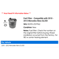 thumbnail image 2 of Fuel Filter - Compatible with 2010 - 2012 Mercedes-Benz GL350 2011, 2 of 2