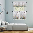 thumbnail image 5 of Hummingbird Floral Kitchen Curtains Sets for Windows 24 Inch Length, Farmhouse Floral Botanical Rod Pocket Window Treatments Tier Curtains and Valances Set for Bedroom/Bathroom, 5 of 8