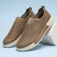 thumbnail image 6 of Men's Perforated Leather Slip-On Loafers, Breathable Casual Shoes with Thick Non-Slip Sole, Comfortable Footwear for Summer, Office, and Everyday Wear, 6 of 10