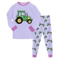 thumbnail image 3 of 8-9Years Child Boys Tractor Graphic Long Sleeve Pajama Set,2-Piece Sleepwear Loungewear for Fall Winter, 3 of 9