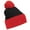 Black/Bright Red, variant on Beechfield Big Boys Snowstar Duo Two-Tone Winter Beanie Hat