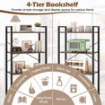 thumbnail image 6 of Gymax 47'' Floor Bookcase w/ Open Shelves Heavy Duty Metal Frame & Anti-Toppling Kits, 6 of 10