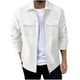thumbnail image 1 of Blusa y camisa de manga larga con cuello vuelto para hombre, informal, de poliéster, con solapa, bolsillo y botones., 1 of 8