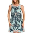 thumbnail image 1 of Disketp Butterflies Skull Bows para Vestido sin Mangas para Mujeres, Vestidos de Verano para Mujeres, Casual y Holgado para la Playa, 1 of 7