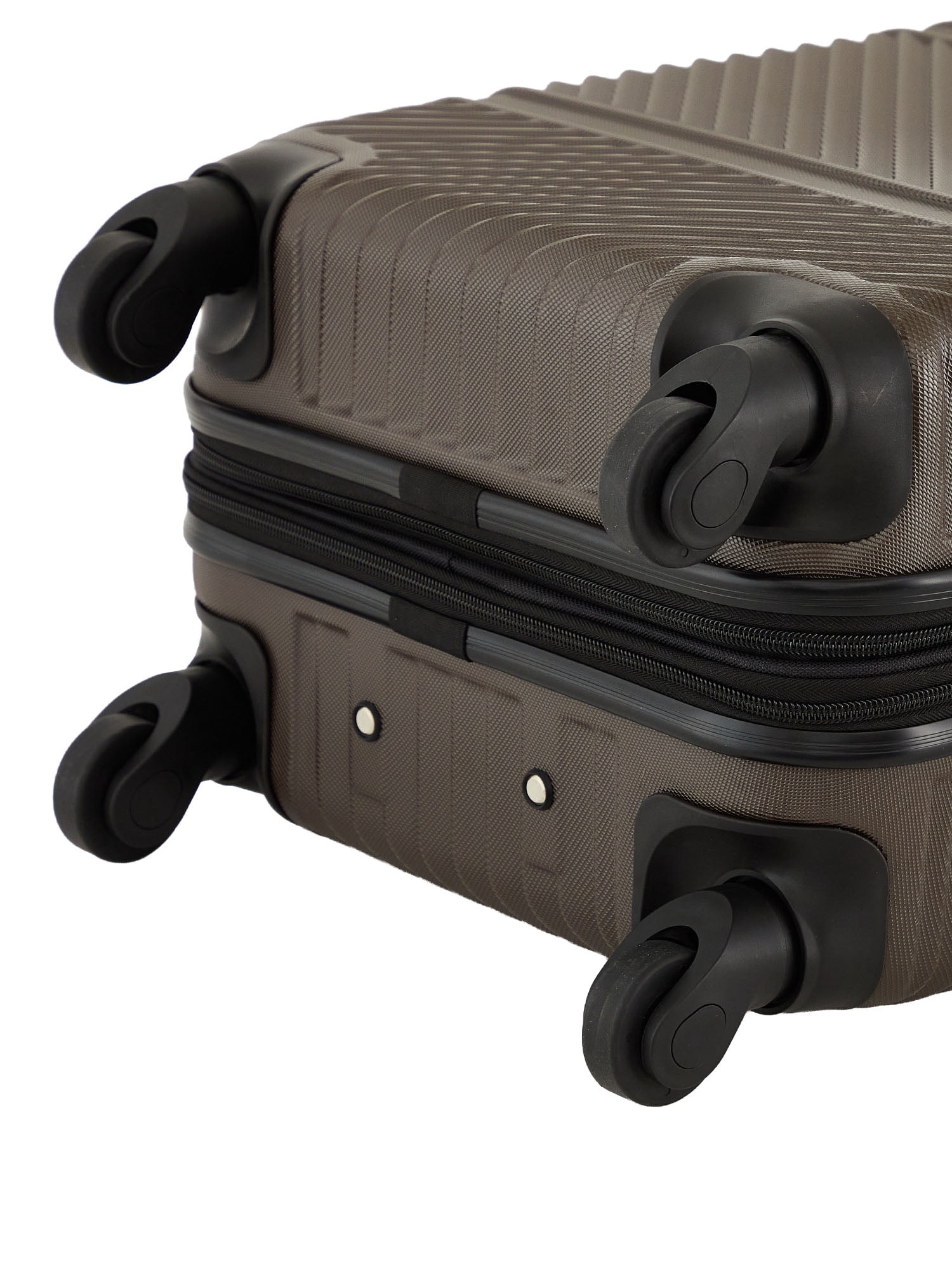 Wrangler 20-inch Expandable Hardside Carry-on Luggage for Travel, Chocolate Brown