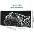 thumbnail image 6 of Black and White Gaming Mouse Pad 31.5 x 11.8 Inch Extended Large Mouse Pad with Non-Slip Base and Stitched Edges for Gamer Home Office, Black Leopard, 6 of 17
