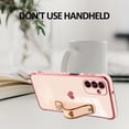 thumbnail image 5 of Compatible with Samsung Galaxy A13 5G Case Love Heart Plating Wristband Luxury Elegant Case Camera Protector Soft TPU Kickstand Protective Corner Back Cover Galaxy A13 5G Case -Pink, 5 of 11