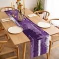 thumbnail image 3 of Purple Abstract Table Runner - 70 Inch Long, Kitchen Dining Table Runner Dresser Scarves, Modern Mottled Art Oil Painting Farmhouse Decor for Coffee Tables Wedding Party Banquet, 3 of 8