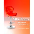 thumbnail image 3 of Silla de bar acolchada con respaldo geométrico ilios innova Rojo, 3 of 9