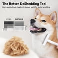 thumbnail image 4 of aumuca Pet Deshedding Tools For Short Haired Dogs & Cats, Dematting Deshedding Brush Cats Shedding Tool, Dog Undercoat Brush, Gently and Effectively Remove Loose Hair, Highly Deshedder Grooming Combs, 4 of 9