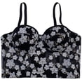 thumbnail image 4 of QSAWXQZ Women's Floral Embroidered Mesh Bustier Corset Top Underwire Push Up Padded Cups Boned Adjustable Straps Sleeveless Sweetheart Neckline Crop Tank for Summer Outing 40, 4 of 7
