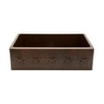 thumbnail image 2 of Premier Copper Products Kasdb33229st 33" Copper Hammered Kitchen Apron Single Ba - Bronze, 2 of 4
