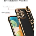 thumbnail image 4 of for Samsung Galaxy A23 4G/5G Case with Wristband Kickstand Plating Case Cover Slim Glossy Bling Phone Case Soft TPU Shockproof Bumper Case Luxury Electroplated Case,Black, 4 of 12