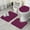 Purple Christmas Star, variant on Pink Christmas Snowman Pattern Bathroom Rugs Sets 3 Piece,Toilet Cover Set,Absorbent Non Slip Bathroom Mats Sets with U-Shaped Contour Rug Toilet Rug Set