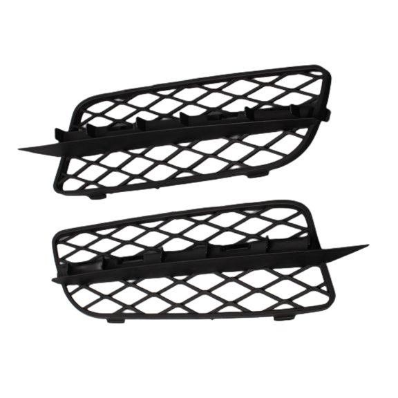 Front LH&RH Bumper Lower Grille Cover Set Black for 2007-2010 BMW X5 E70