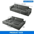 thumbnail image 6 of Dextrus Corduroy Modular Sectional Sofa, Floor Sofa Bed for Living Room Bedroom, No Assembly Required, Gray, 6 of 9