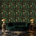 thumbnail image 4 of Whimsical Peel and Stick Wallpaper Botanical Skull Vintage Glass Bottles Greenery Wall Mural 23.6in x 9.8ft Self Adhesive Removable Wall Paper Renter Friendly Wallpaper for Kids Bedroom Studio, 4 of 8