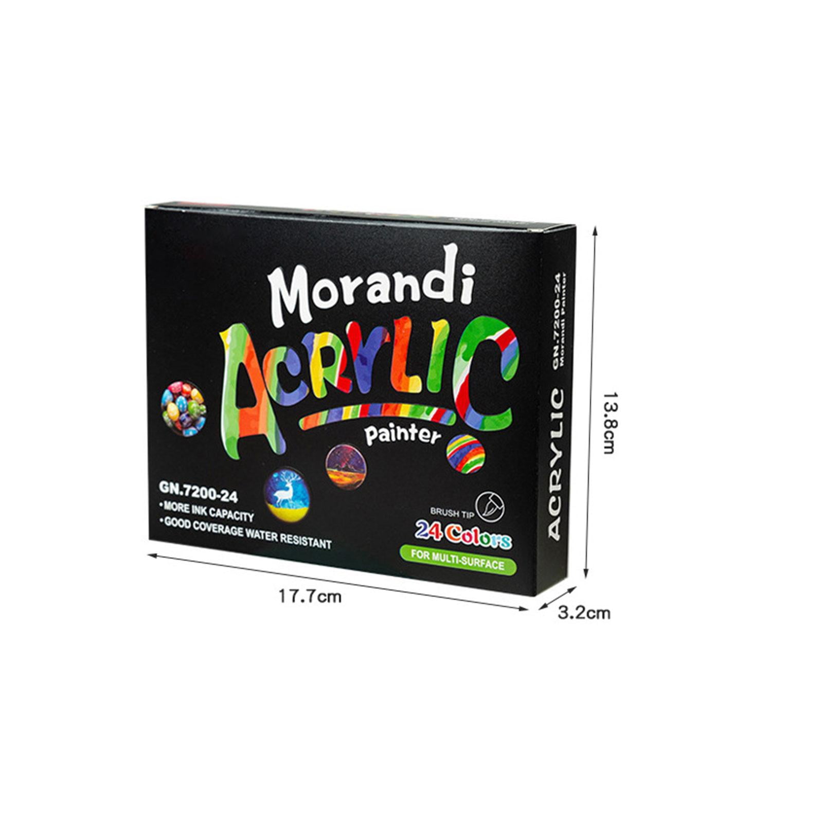 FVDPWYE Acrylic Paint Marker Set Art Pens Fine Point Drawing Pens Acrylic Paint Pens for 24 Colors
