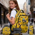 thumbnail image 2 of Yspwyqan Vintage Yellow Tractor 4Pcs Boys Backpack Set with Lunch Box Pencil Case Water Bottle Bag, 17 Inch Multi-Pocket Lightweight Bookbag for Elementary Middle School, 2 of 7