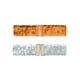thumbnail image 1 of Cinturones Anchos para Mujeres INSPIRE CHIC con Hebillas de Interbloqueo y Decoración de Lentejuelas, Cinturones Brillantes y Elásticos, 2 PZS Naranja, 1 of 6