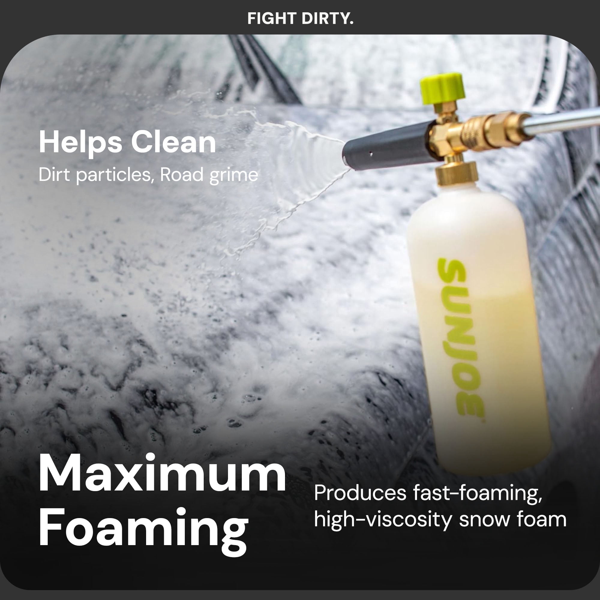 Sun Joe Premium Snow Foam Coconut Scent Car Washing Soap & Cleaner, 1 Gal, SPX-FCS1G-COC