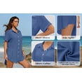 thumbnail image 5 of Rosvigor Women Swimsuit Cover up Shirt Dress Women Button Down Bathing Suit Beachwear Sun Protection Blouse, 5 of 8