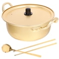 thumbnail image 3 of SHISUYAN 1 Set Hot-pot Pot Double Handle Pot Noodle Cooking Pot Aluminum Wok with Spoon, 3 of 9