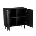 thumbnail image 3 of EUROCO 2 Door Sideboard Cabinet,35" Buffet Cabinet with Storage,Sideboard Storage Cabinet with Adjustable Shelf,Accient Cabinet for Living Room,Kitchen,Black, 3 of 7