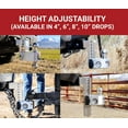 thumbnail image 4 of Weigh Safe Adjustable Trailer Hitch Ball Mount - 8" Drop Hitch for 2" Receiver w/ 2 pc Keyed Alike Lock Set,Aluminum Trailer Tow Hitch w/Built in Weight Scale for Anti Sway, 12,500 lbs GTW, 4 of 9