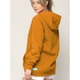 thumbnail image 4 of Made by Johnny Unisex Fleece Hoodie with Airpod Compatible Drawstring L MUSTARD, 4 of 6