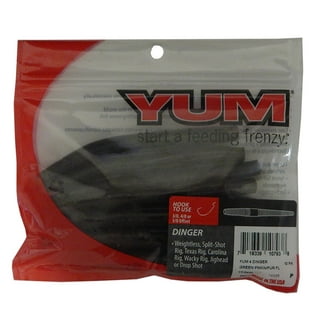 Yum 4 Dinger Soft Plastic Fishing Worm Red Shad Pack of 10