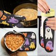 thumbnail image 5 of Yayeee Oven Mitts and Pot Holder Set of 4 Heat Resistant Kitchen Gloves Baking Hot Pad, Yellow Halloween Ghosts, 5 of 5