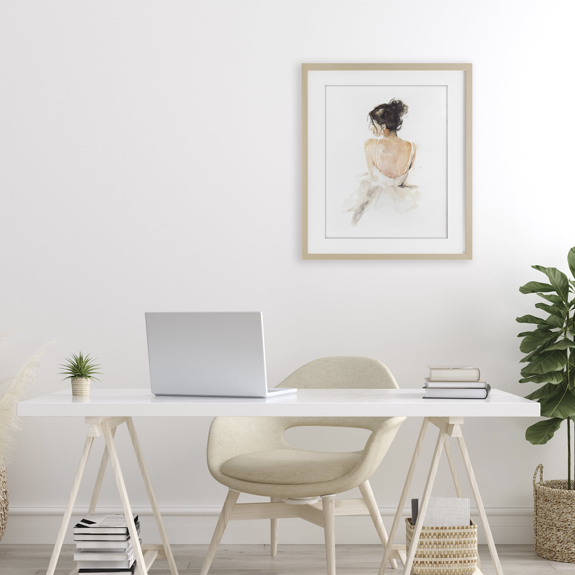 Stupell Industries Feminine Serenity Woman Birch Framed Print Under Glass, design by Svetlana Aleynikova