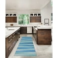 thumbnail image 3 of Linon Home Decor Washable Janna Area Rug or Runner Collection, Ivory and Blue, 2' x 8', 3 of 8