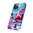 thumbnail image 3 of Christmas Frosty and Santa Claus Apple iPhone Cases Slim Fit Glossy Finish, 3 of 3